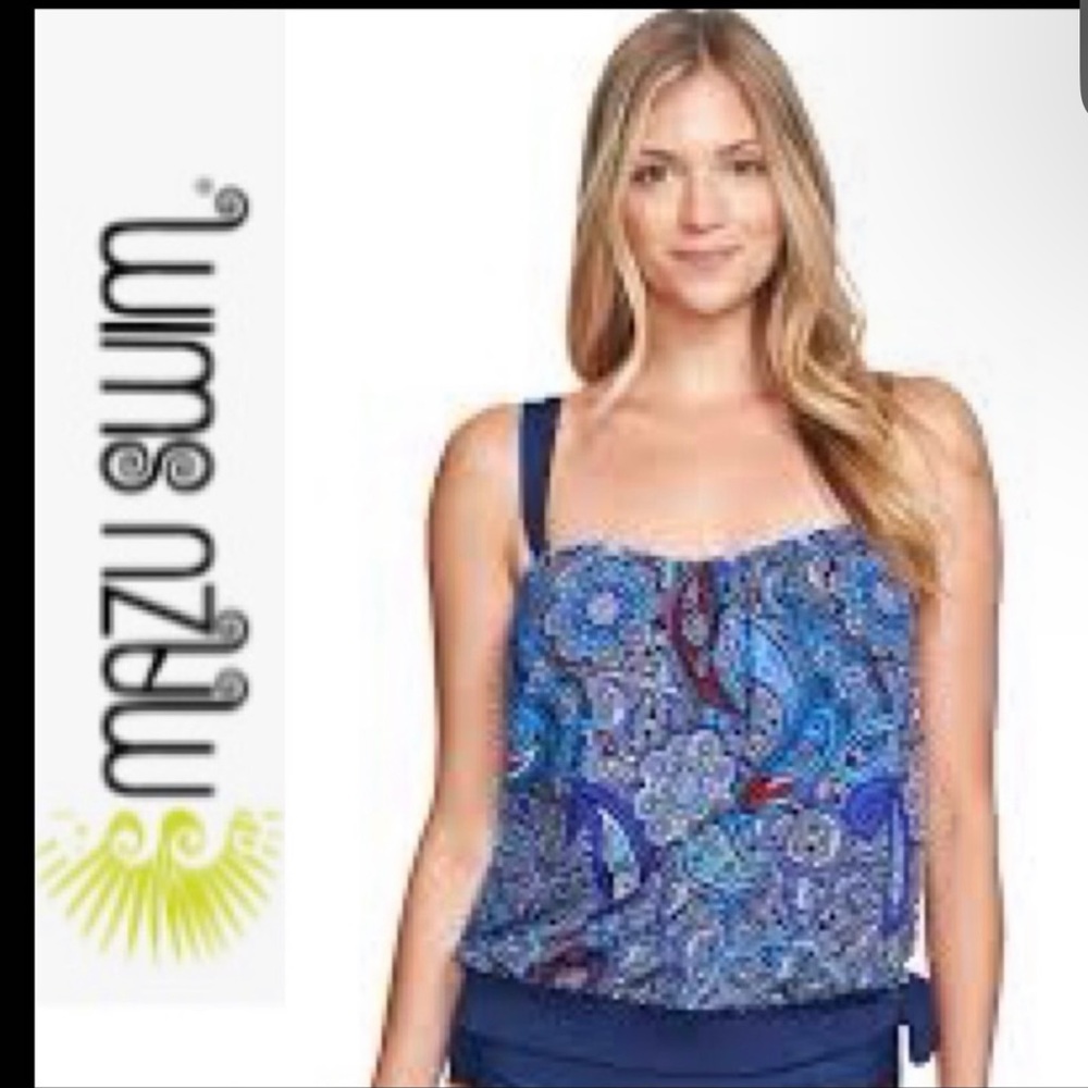NWT Mazu Swim Size 20 Blouson Tankini Top